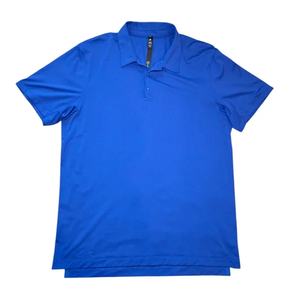 Men's Lululemon Snap Front Performance Short Sleeve Polo - Symphony Blue - Picture 3 of 9